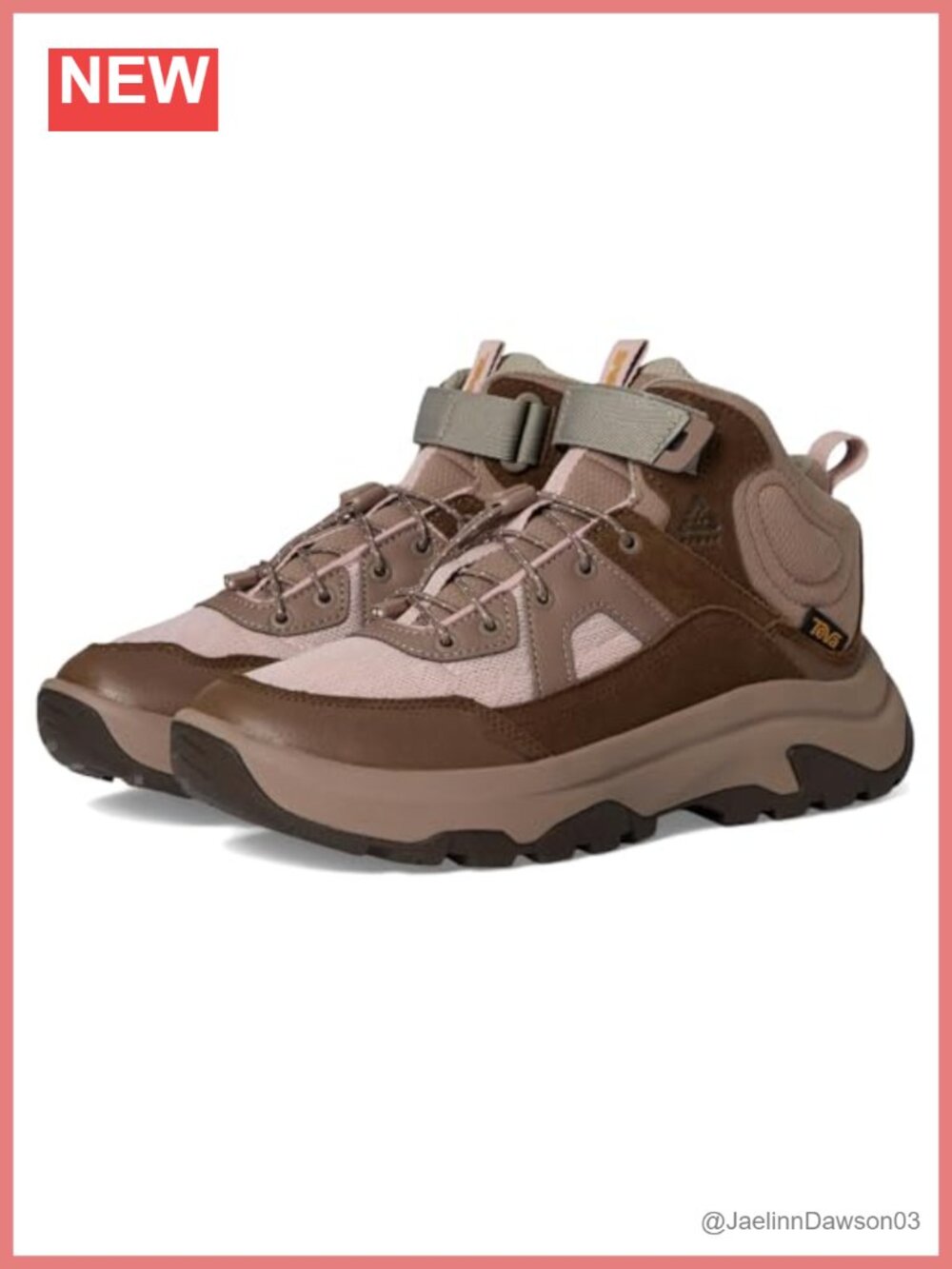Women's Waterproof Hiking Boot Mid Calf Hook Loop Trail Outdoor Athletic